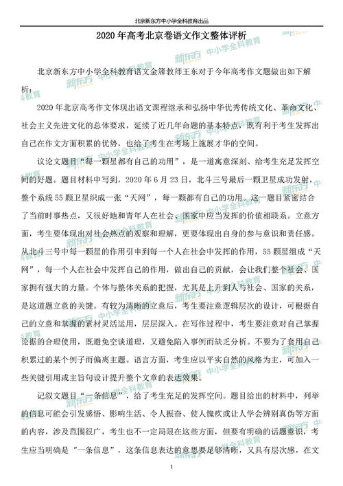 北大教授张颐武评析今年高考作文题